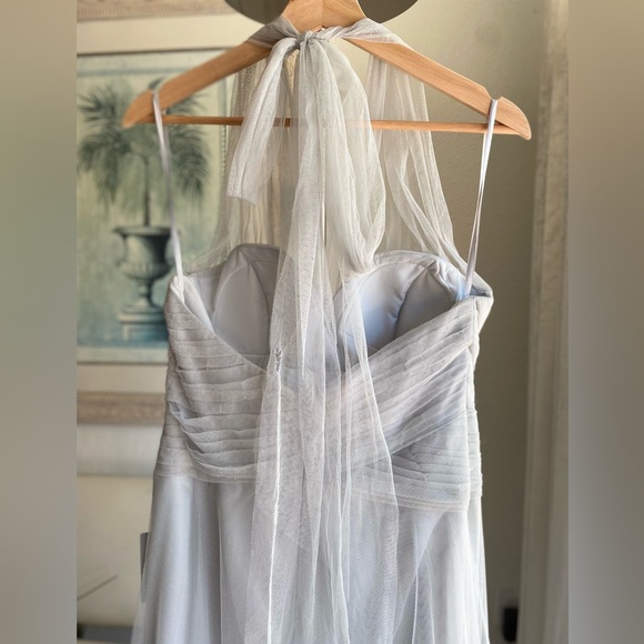 ⭐️NWT (Reposh) Nordstrom formal Pale Sage Halter Mesh Gown - Picture 12 of 14